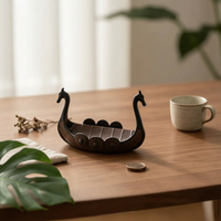 Boat Figurine Resin Model Nordic Ship Statue for History, Desktop