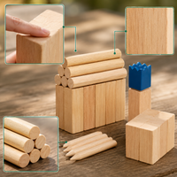 Outdoor Wooden King Toss Game Set for Adults and Kids, Team Building and Parent-Child Interactive Educational Toy