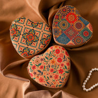 Soft Leather Jewelry Box with Heart Shape for Travel and Gifting