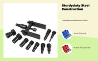 Motorcycle Chain Breaker Tool, Chain Removal & Riveting Repair Kit for Cutting, Installing, and Aligning Chains