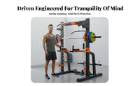 Comprehensive Linear Machine Heavy Duty Linear Machine Exercise Rig Combo Double Pulley System Multi-Functional Strength for Fitness Enthusiasts