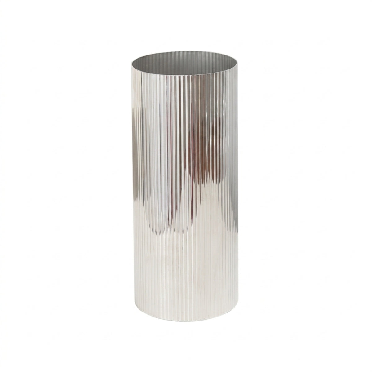 Cylindrical Vase Modern Ribbed Vase Minimalist for Living Room, Minimalists