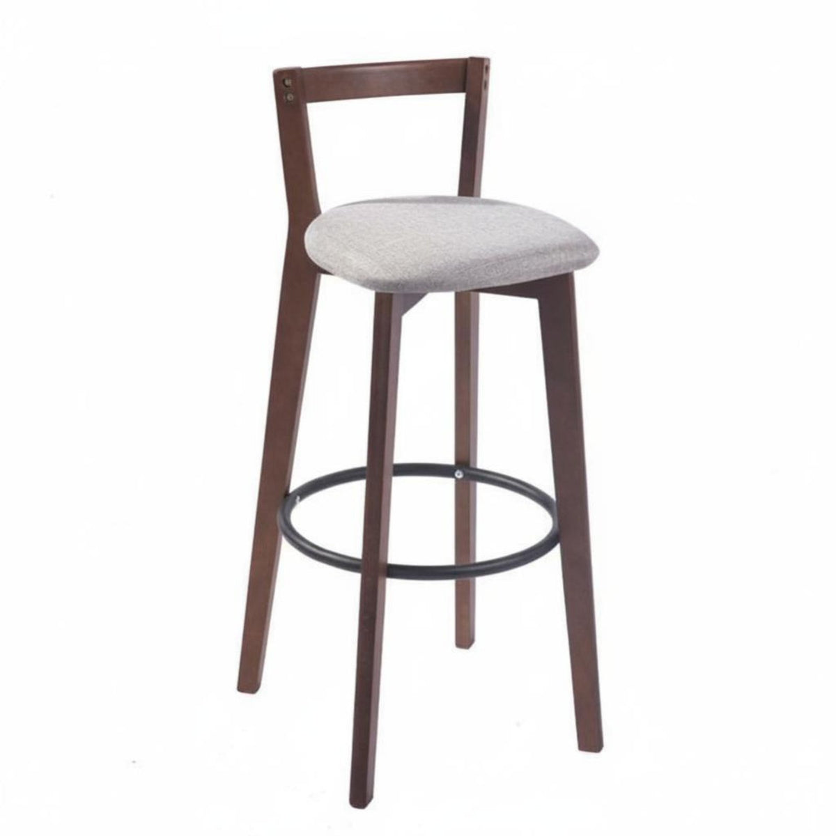 Wooden Highsupport Stool Nordic Counter Stool Seating Utilitarian Design With Rear Supportrest for Cafe Owners, Reception Area