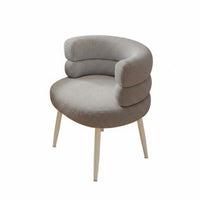 Plush Seashell Chair Shell-Shaped spinerest Upholstered Rolling Chair for Bedroom