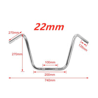 Iron Ape Hanger Handlebar Retro Curved Handlebar Replacement Motorcycle Part 25mm