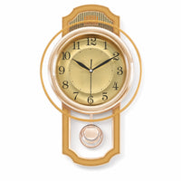 Pendulum Wall Clock Round Wall Clock with Pendulum Analog for Entryway