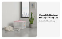 Plastic Storage Box with Lid Portable Transparent Storage Bin Odorless