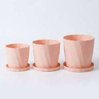 Plant Pots for House Plants and Home Garden, Heavy Duty Machine Pressed Flower Pots with Saucer, Round Indoor Plant Pot, Balcony Planter Use