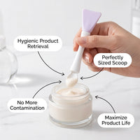 Double Ended Facial Brushes with and Spoon for Skincare Routine, Silicone Cosmetic for Clay Masks and Cream