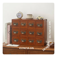 Desk Drawer Cabinet Japanese Style Wooden Drawer Organizer Space-Saving Wooden Desk Cabinet for Crafters