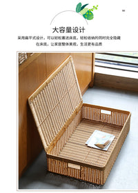 塑料藤编床底收纳箱家用抽屉式衣服储物矮整理床下扁平收纳盒