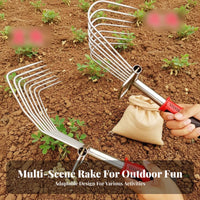 Clam Digging Rake Sturdy Stainless Steel Rake Handheld Clam Digger Lightweight Hand Tool Versatile for Beachcombers