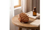 Easy to Maintain Meridian Massage Brush with Strap Handheld Wooden Meridian Brush Natural Wood Gua Sha Tool Gentle for Adults, Travelers, Home