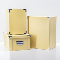 Foldable Paper Storage Box with Lid