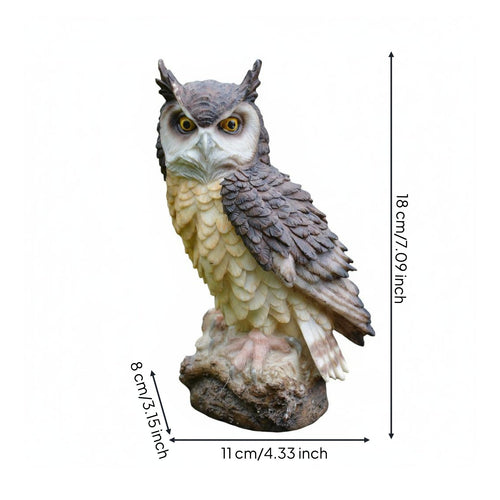Resin Owl Statue Owl Garden Figurine Cute Design Outdoor Decoration for Patio