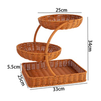 Rattan Fruit Rack Brown Rattan Fruit Basket Decorative