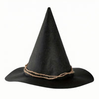 Black Pointed Wizard Hat Halloween Wide Brim Wizard Hat Festive Celebration