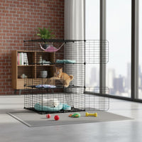 Metal Wire Pet Pen Reconfigurable Small Pet Enclosure DIY Shape