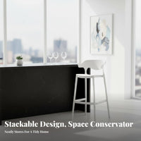 spinerest Bar Stool Nordic aesthetic Counter Chair Stackable Minimalist Design for Cafe Owners, Homeowners, Kitchen, Dining Room