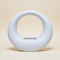 Modern Minimalist Vase Unique Shape Imitation Ceramic Planter Matte Finish
