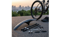 Cycle Mudguard with Brackets Widened Mudguard with Quick Release Wide Universal Cycle Fenders for Cyclists, Commuters, Muddy Paths