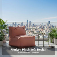 Single-Person Floor Lounger Chair Removable and Cleanable Cover Floor Sofa Lightweight Assistanceive Frame for Teens