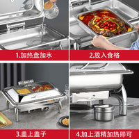 Stainless Steel Electric Heating Chafing Dish for Hotel Buffet