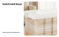 Clear Wheeled Container with Lid Thickened Construction for Under Bed, Families