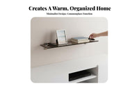 Clear Acrylic Floating Shelf Easy Installation Wall Decor Protective Front Lip