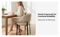 Upholstered Armless Chair Minimalist Design Household Furniture Comfortable Padding Ergonomic Spine Supportrest for Adults