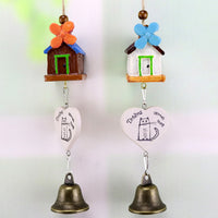 Creative House Resin Wind Chime Craft Ornament Japanese Style Four-Leaf Clover House Festival Gift