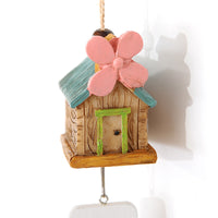 Creative House Resin Wind Chime Craft Ornament Japanese Style Four-Leaf Clover House Festival Gift