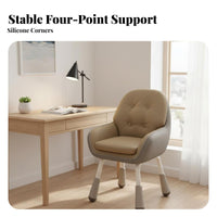 Armless Rolling Chair Adjustable Height Task Seat Comfortable for Long Sitting