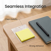 Transparent Sticky Notes Waterproof Colorful, 50 Sheets Stickers for Students School Office, Self for Studying Text Books, Postits