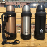 Guancheng 304 Stainless Steel Insulated Portable Flask with Strap, Dry Ice Bucket, 4 Liter