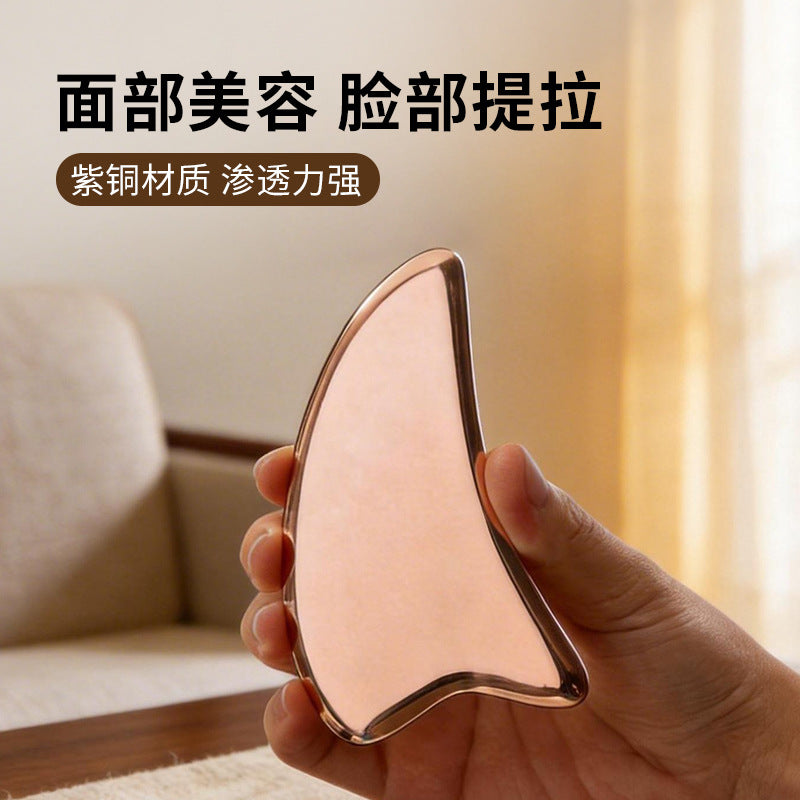 Purple Copper Gua Sha Board for Face and Neck