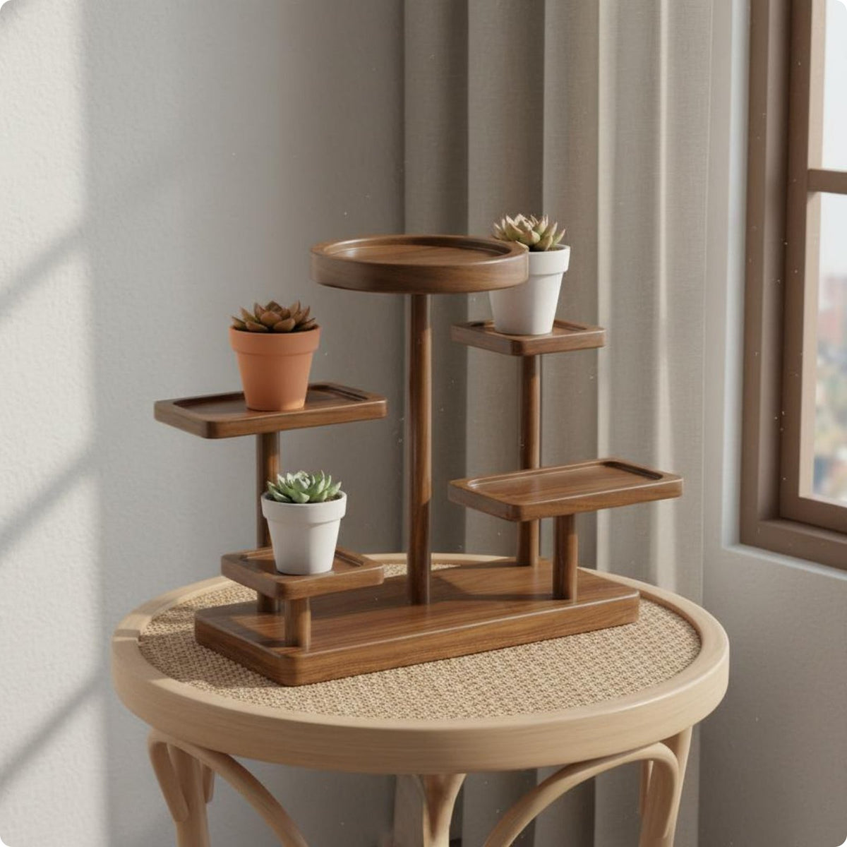 Multi-Tier Plant Stand Sturdy Home Decor Stable Base for Balcony, Living Room