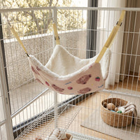 Cat Hammock and Hanging Cat Bed for Cage, Fixable Cat Swing or Cradle for Winter Use, Cute Functional Hanging Bed for Universal Breed Indoor Pets