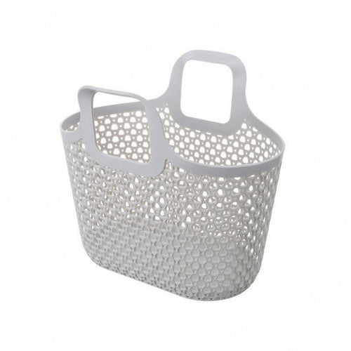 Portable Bath Basket Openwork Mesh Perforated Plastic Basket Ventilated