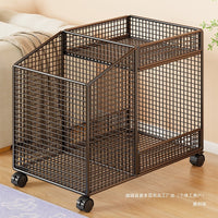 Home Storage Basket with Wheels for Fitness Equipment and Yoga Mats