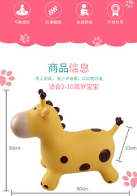 毛绒跳跳马儿童玩具独角兽充气音乐加厚卡通布艺可乘坐骑跨境弹跳