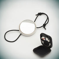 Portable Underwater Mirror with Storage Case Hands-Unrestricted Convex Mirror with Elastic Cord Safety Lightweight for Divers