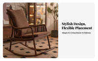 Single-Person Wooden Rocking Chair timeless Design Indoor Seating Wide Armrests
