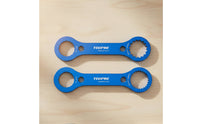 2 Pieces Aluminum Alloy B & B Wrench Scalloped Bottom Bracket Wrench Double Ended Bottom Bracket Tool Flat for Bike Mechanics, Cyclists, Bike Repair, Workshop