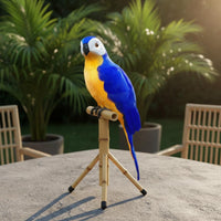 Realistic Parrot Statue Handmade Creature Decor Colorful for Home, Indoor