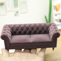 1:12 Dollhouse Miniature Living Room Scene Vintage Sofa Furniture Toy
