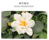 跨境家居前门农舍装饰门挂仿真大丽花夏季婚礼泪珠花环倒挂树装饰