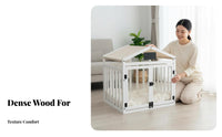 Stable and Long-Lasting House-Shaped Pet Enclosure Easy to Clean Pet Enclosure Spacious Interior Secure Lock for Dog Owners, Homeowners, Indoor, Living Room, Bedroom, Home