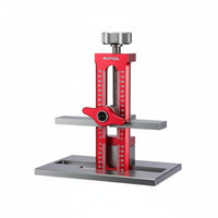 Cabinet Door Mounting Jig Aluminum Alloy Alignment Jig Sturdy Base Hardware Accessory for Carpenters