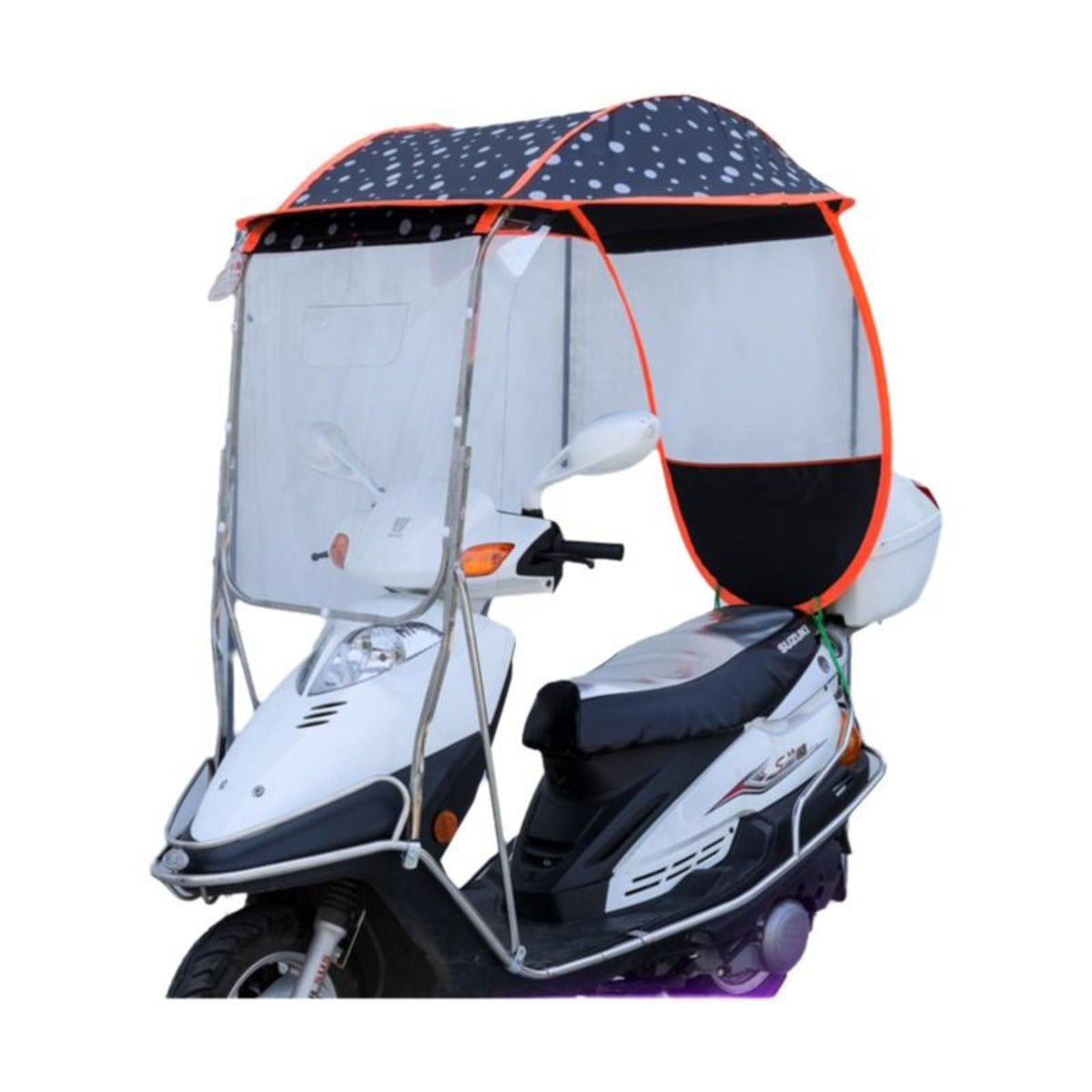 Waterproof motorcycle cover, steel